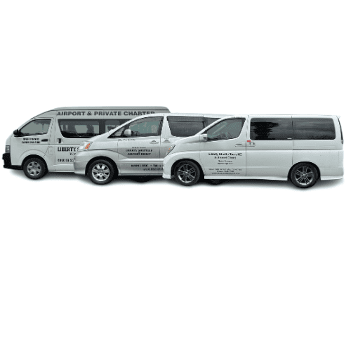 Our full fleet of shuttle vehicles